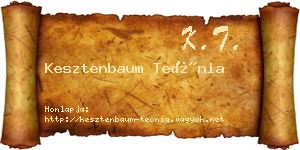 Kesztenbaum Teónia névjegykártya